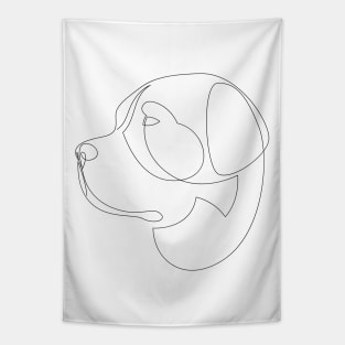 Saint Bernard - one line dog Tapestry