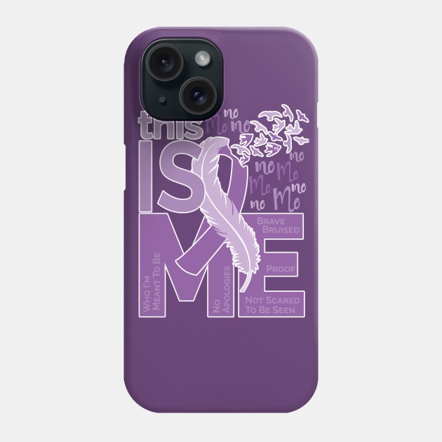 This Is Me - Awareness Ribbon - Feather - Purple Phone Case by CuteCoCustom