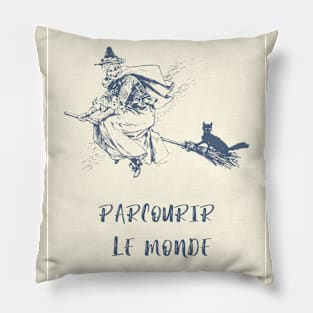 Cat travel the world Pillow