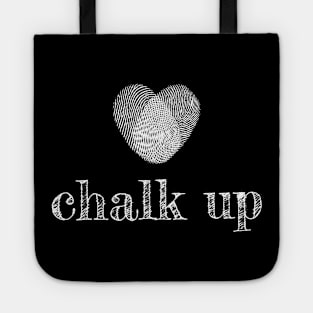 Chalk Up Thumbs White Tote