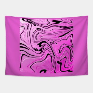 Black Pink Liquid Art Tapestry