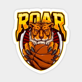 roar tiger basketball Magnet