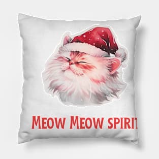 MeowMeow Spirit - Santa Cat Pillow