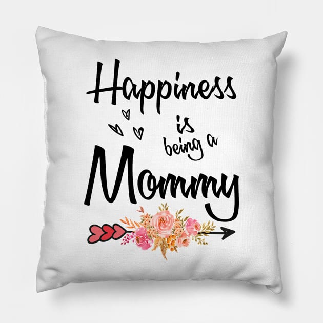 mommy happiness is being a mommy Pillow by Bagshaw Gravity