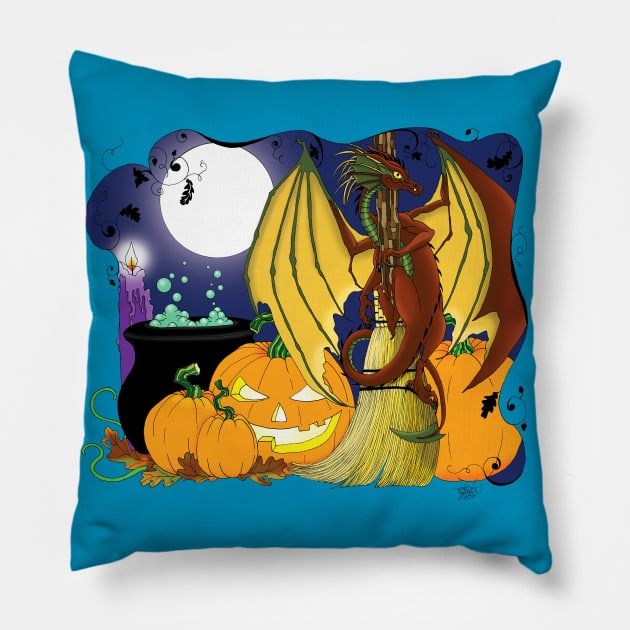 Samhain Dragon Pillow by tigressdragon