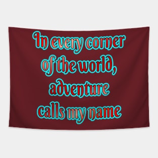 Adventure Typography Collection: Inspiring Quotes for the Brave at Heart Tapestry