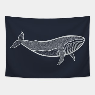 Humpback Whale Ink Art - on dark colors Tapestry