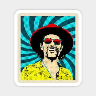 Popart Men Hat Glasses Magnet