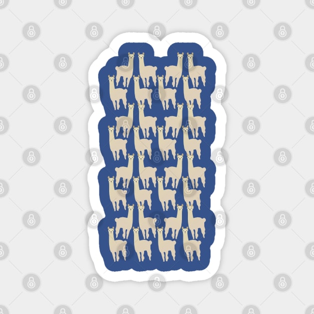 Adorable Llama Pattern Magnet by Davey's Designs