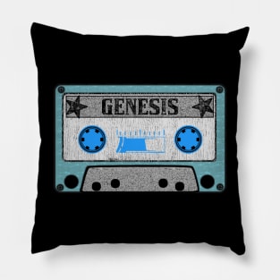 genesis blue cassette Pillow