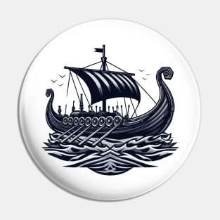 Viking Raiders: Norse Seafaring Art Pin