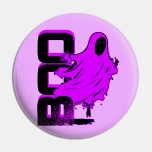 Ghost Of Disapproval - Purple Clean Dark typo Pin