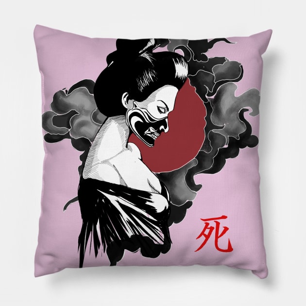 geisha Pillow by kohtart