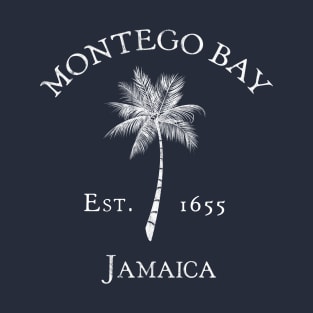 Montego Bay Jamaica Vintage Palm T-Shirt