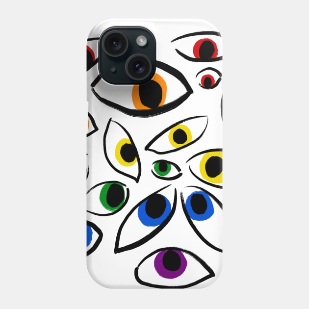 Rainbow eyes Phone Case by AlexTal