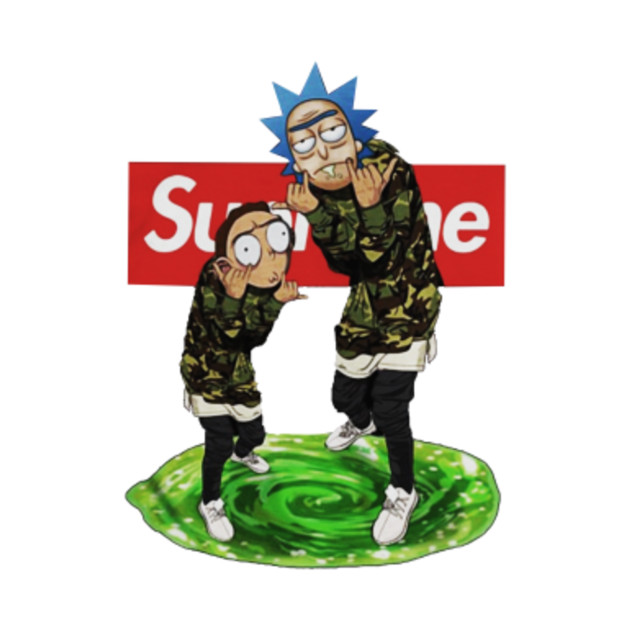 Rick and morty supreme sweatshirt rick morty schwifty ...