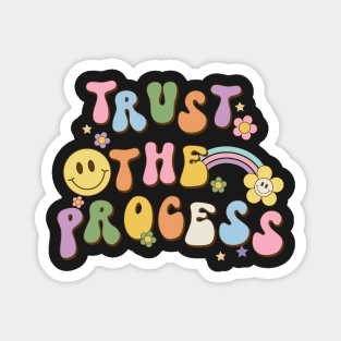 Trust the Process, Groovy 80's 70's, Vintage Peace Hippie, Retro Magnet