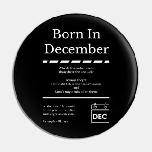 Born in December Pin