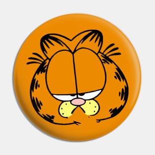 Grumpy Face of Orange Lasagna Cat Pin