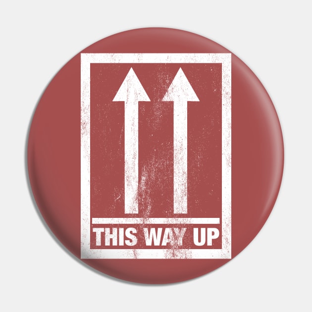 This way up sign Pin by steveball