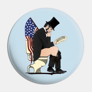 Abraham Lincoln on the Toilet Pin