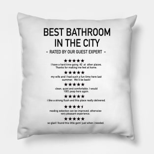 Funny Bathroom Reviews Pillow