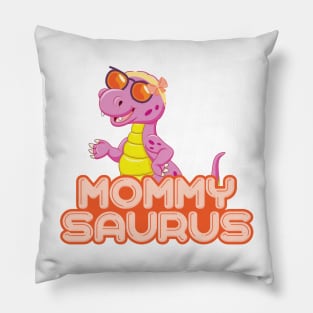 'MommySaurus With Ribbon And Shades' Dinosaurs T Rex Gift Pillow