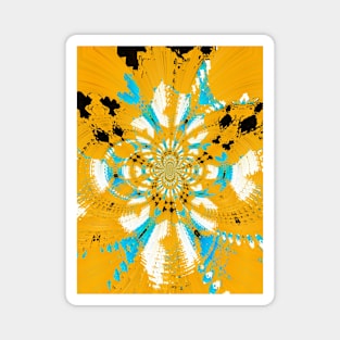 Yellow Modern Fun Cute Print Magnet