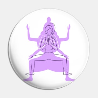 Minimal Yoga Goddess Pose Pin