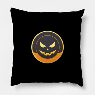 grin pumpkin Pillow