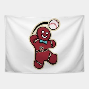 Arizona Diamondbacks Gingerbread Man Tapestry