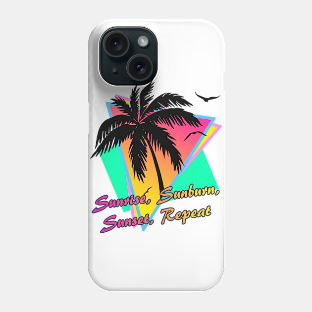 Sunrise Sunburn Sunset Repeat Phone Case by Nerd_art