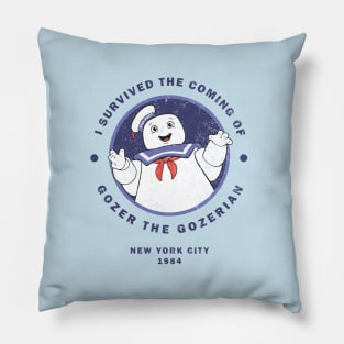 I survived the coming of Gozer the Gozerian - vintage Pillow