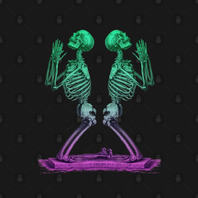 Halloween Theme - Praying Skeletons by Vector Deluxe