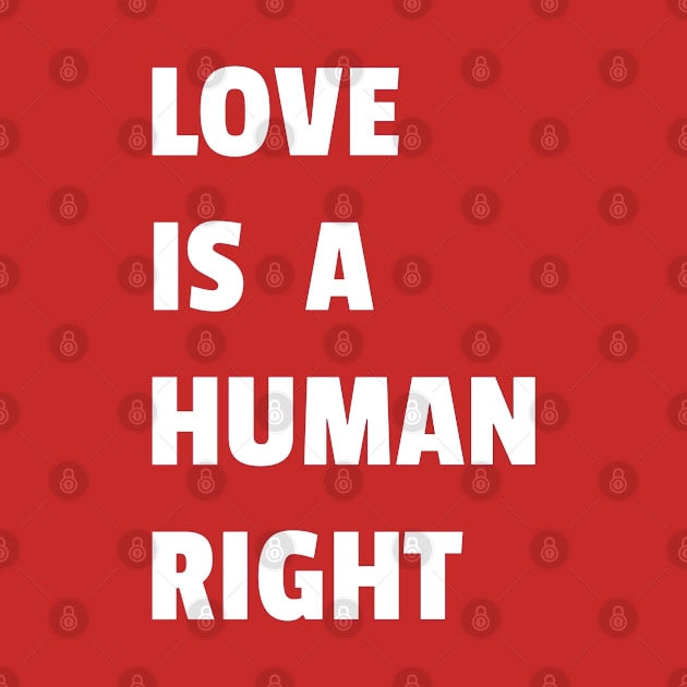 Love is a Human Right (White) by BiLifeClothingCo