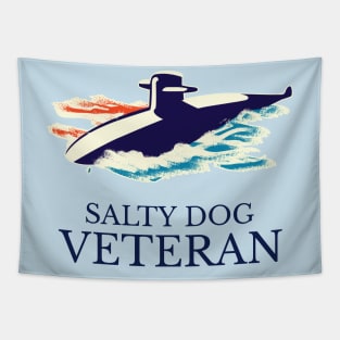 Navy Veteran / Salty Dog / USA / Military / Navy / Submarine Tapestry