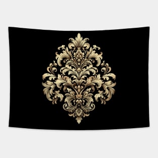 Damask style gold pattern Tapestry