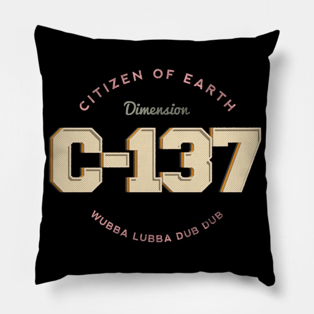 Citizen of Earth C-137 Felt Style Pillow by ThreadChef