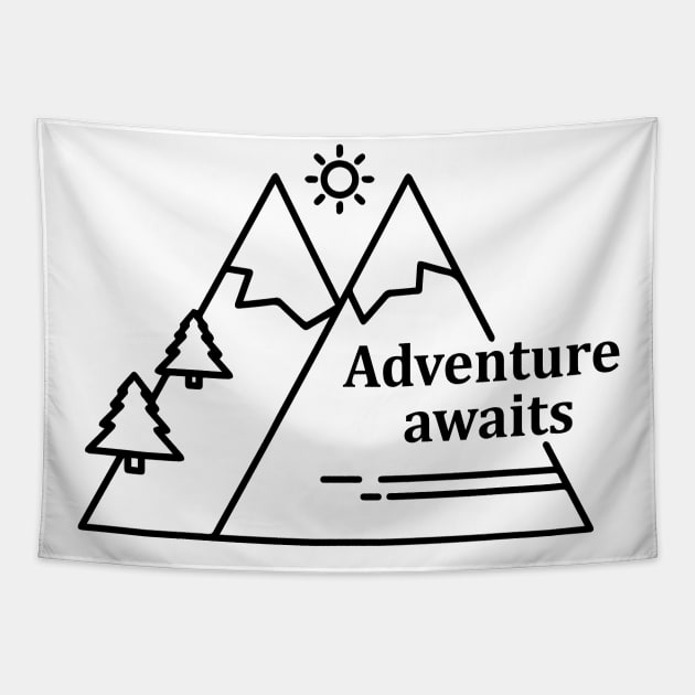 Adventure Awaits Tapestry by Julorzo