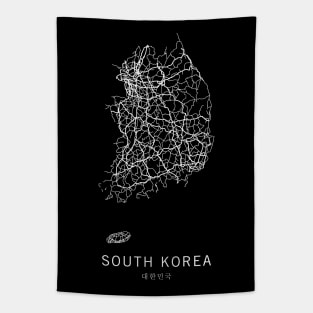 South Korea Road Map Tapestry