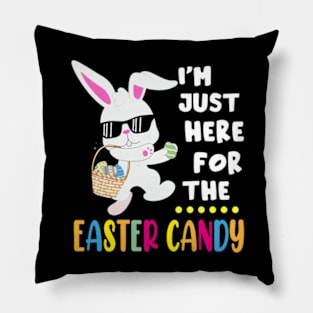 Funny Easter Bunny I'm Just Here For Easter Candy Kids Boys Pillow