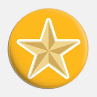 Gold Star Sticker design vector illustration. Star icon design concept. Success award or ranking award star sticker vector design. Pin