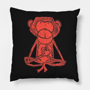 Monkey, Cheeky Monkey, dark orange Pillow