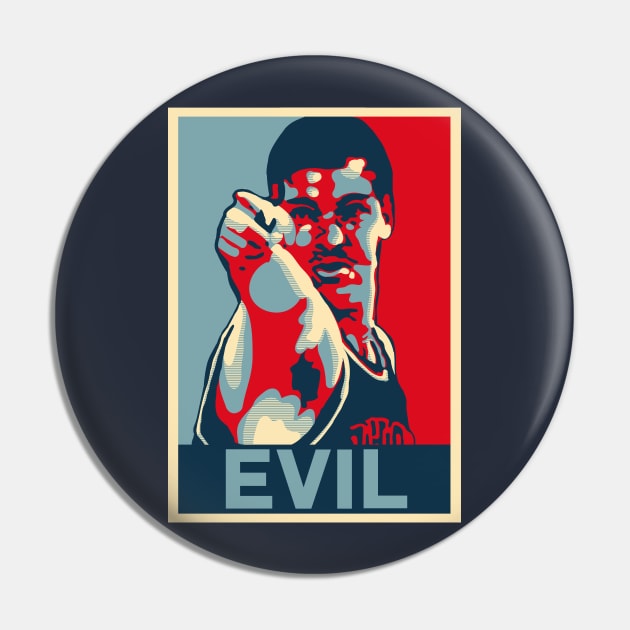 Bill Laimbeer Evil Obama Hope Large Print Pin by qiangdade