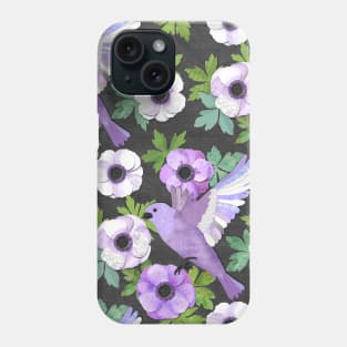 Purple Paper Anemone Collage Phone Case