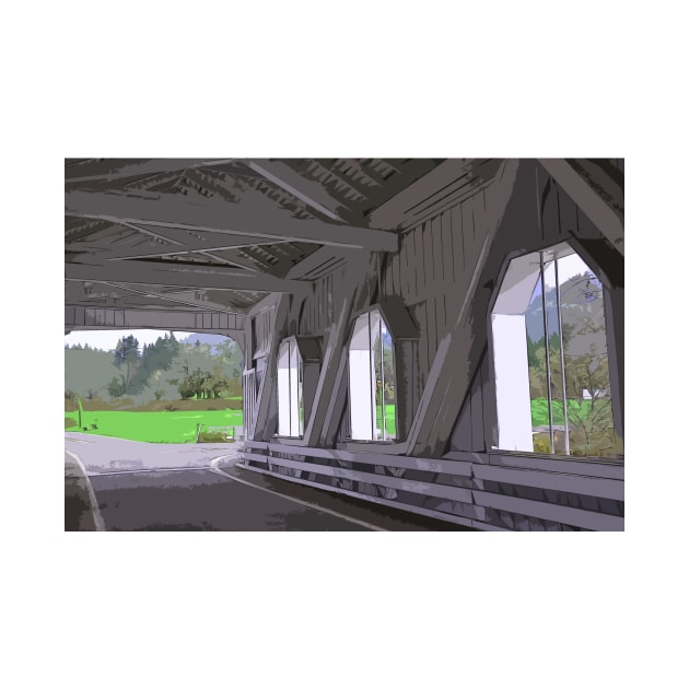 Inside A Covered Bridge by KirtTisdale