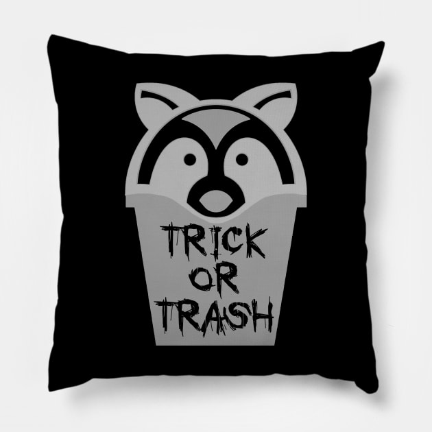 Trick or Trash - Raccoon X Pillow by LopGraphiX