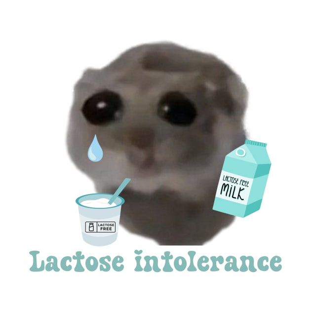 Sad hamster Lactose intolerance by suzanoverart