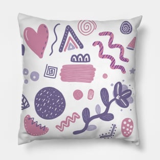 Geometric shapes and forms in boho style. Pillow