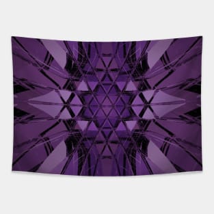 Purple Geometric Stained Glass Window Tapestry